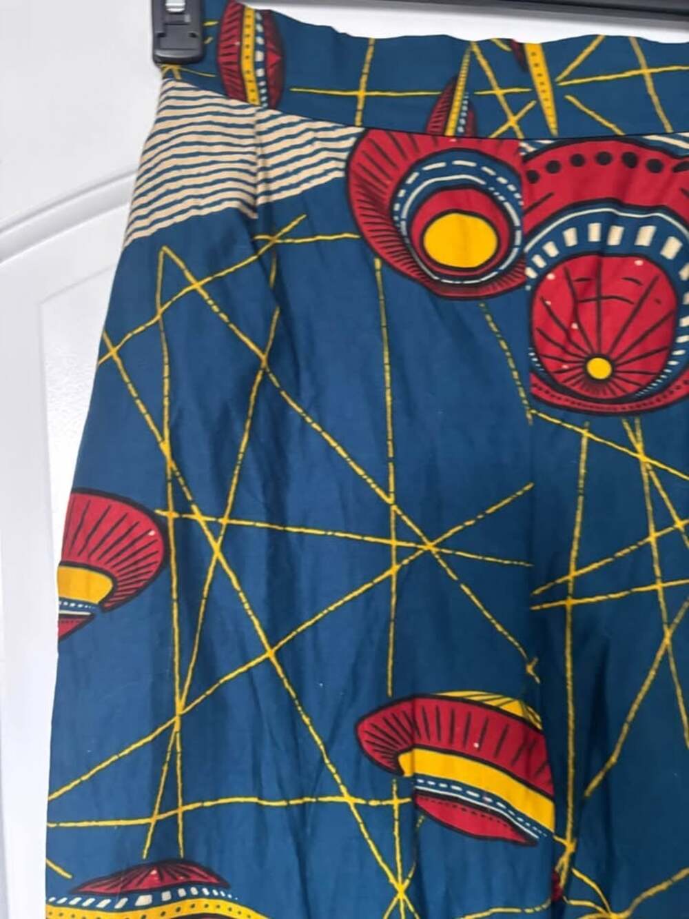 Grass-Fields African Print Harem Tapered Pants UFO Galaxy Ankara Womens Size 14 - Picture 2 of 8